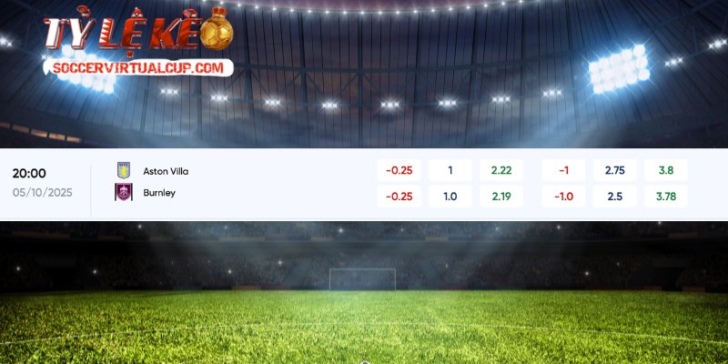 Nhận định, soi kèo Aston Villa vs Burnley, 20:00 ngày 05/10/2025 2 Lật mở từng trang dữ liệu soi kèo Aston Villa vs Burnley